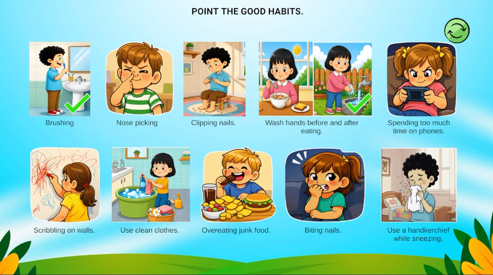 Interactive good habits activity
